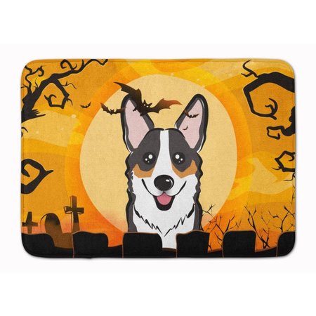 CAROLINES TREASURES Halloween Tricolor Corgi Machine Washable Memory Foam Mat BB1813RUG